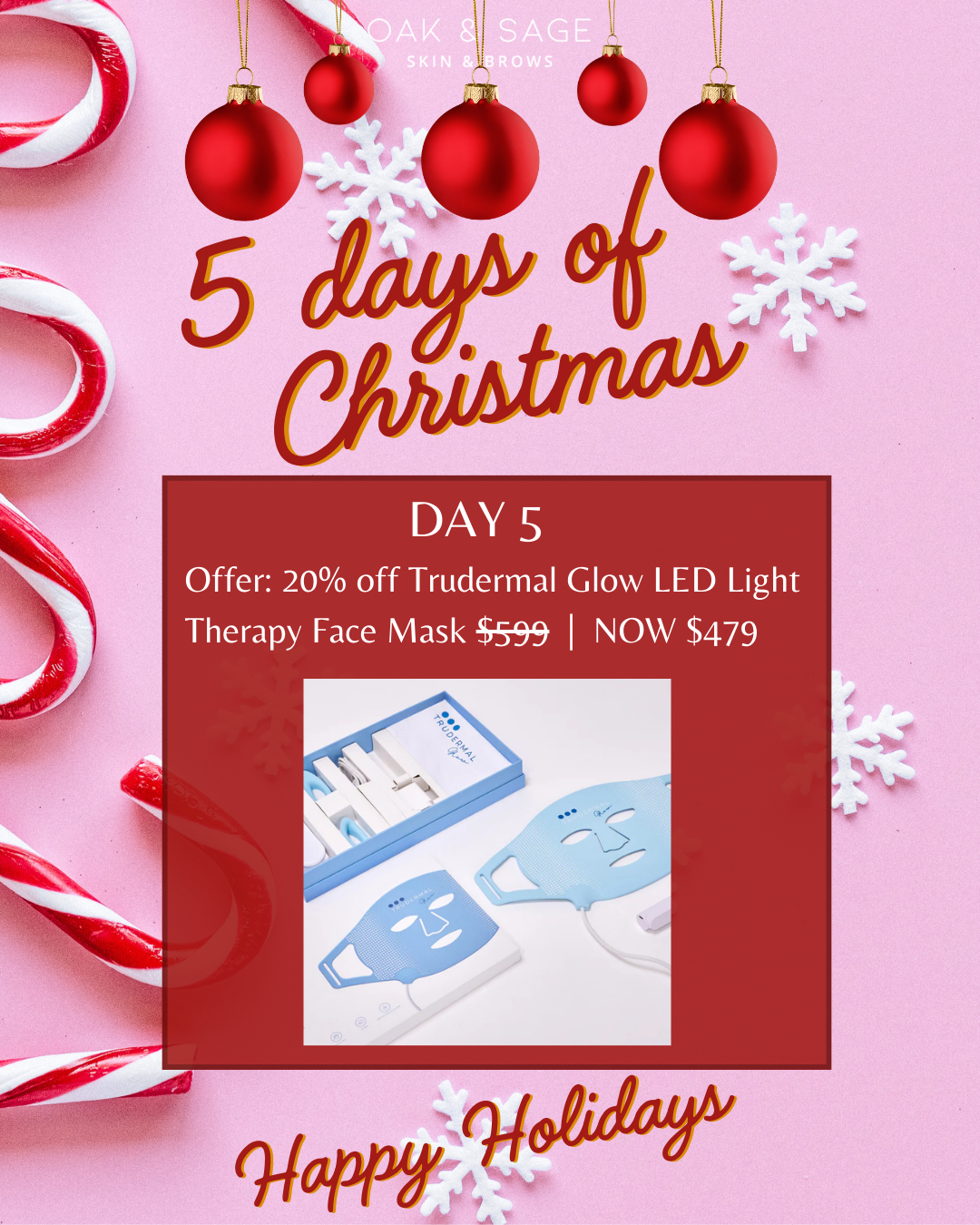 20% OFF Trudermal Glow LED Light Therapy Face Mask
